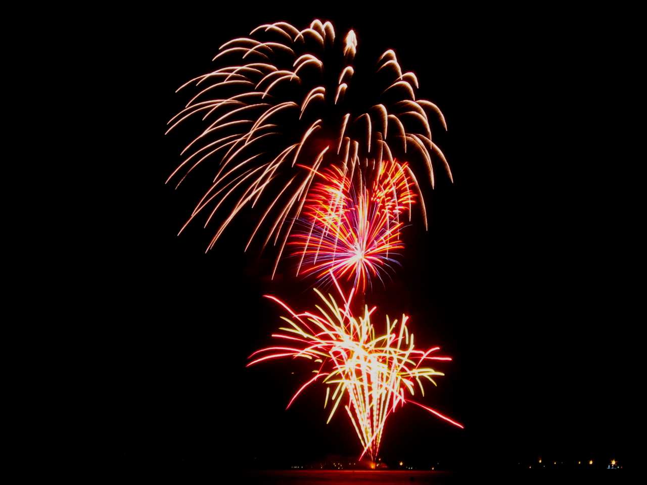 Fireworks over Seven Mile Beach