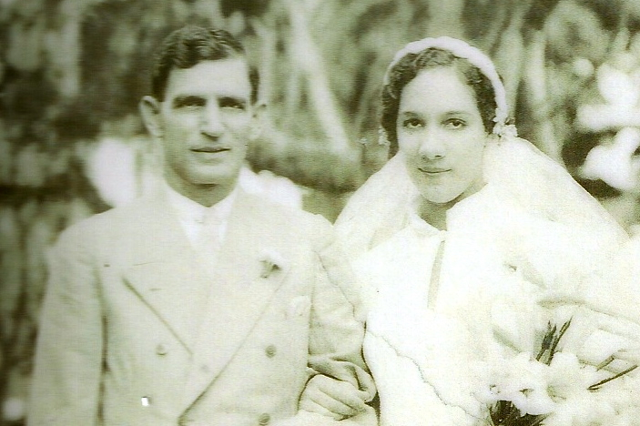 Joseph and Cynthia Pereira - 1937 - Wedding Day